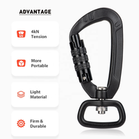 Mousqueton pivotant 4KN robuste pour laisse de chien, mousqueton à verrouillage automatique en alliage d'aluminium anti-torsion pour laisse de chien
