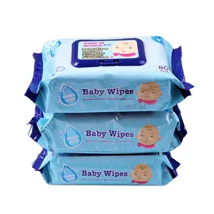 Logotipo personalizado Organic Greener Non Alcohol Cleaning Private Baby Wet Tissue Wipes