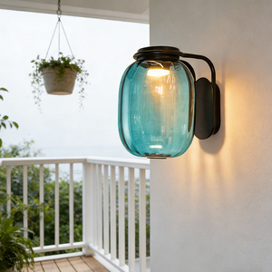 Lámpara de pared de cristal colorida de estilo nórdico, moderna y creativa, de hierro, con LED E27, para decoración artística de esquina de la sala de estar. - Product Image 2