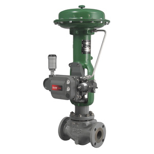 Vanne de régulation pneumatique FISHER Easy-e EZ, vanne à boisseau sphérique <span class=keywords><strong>utilitaire</strong></span> générale avec tige coulissante, commande manuelle - Product Image 3