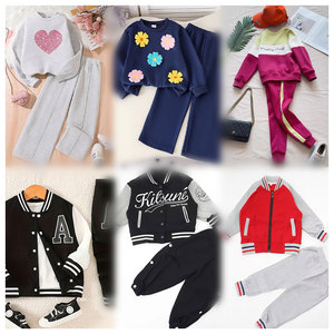 Nouvel ensemble de survêtement en peluche épais à manches longues pour garçons et filles, vêtements décontractés pour enfants de 3 à 8 ans pour l'hiver - Product Image 1