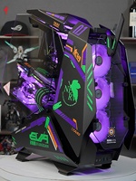 Qiaosibo ATX Mod5 à Rx-0 boîtier en plastique personnalisé sur le thème de la licorne avec ordinateur de jeu assemblé à l'eau en forme spéciale de ventilateur
