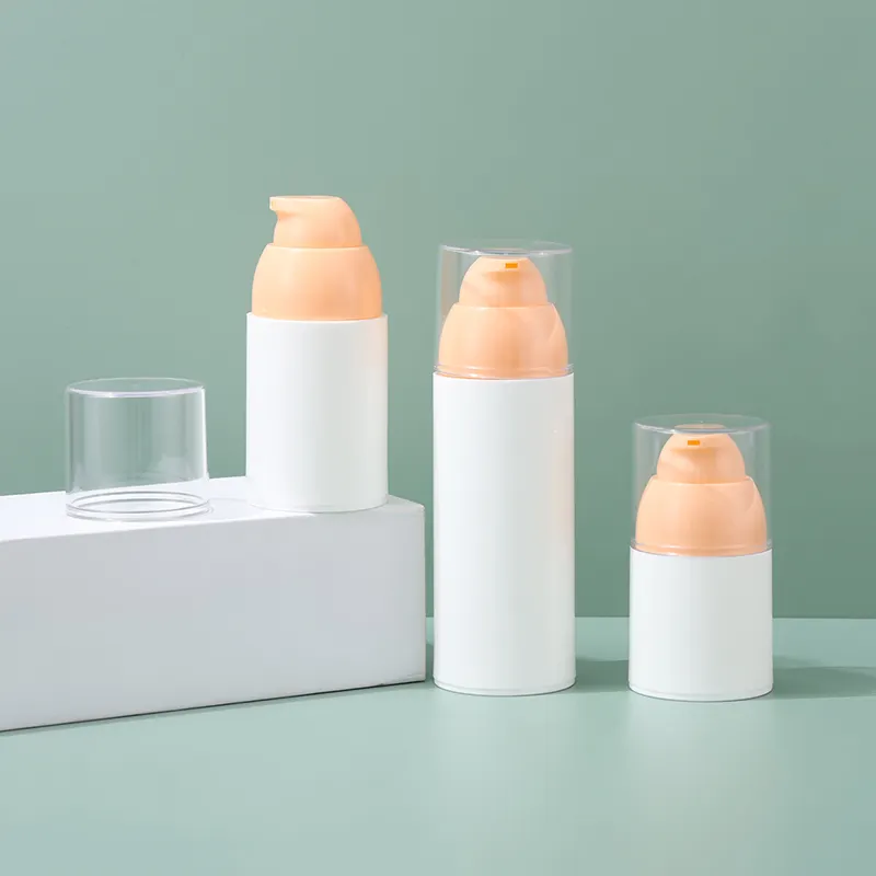 In magazzino bottiglia di alta qualità per il lavaggio del viso con logo personalizzato airless pompa spray crema flacone