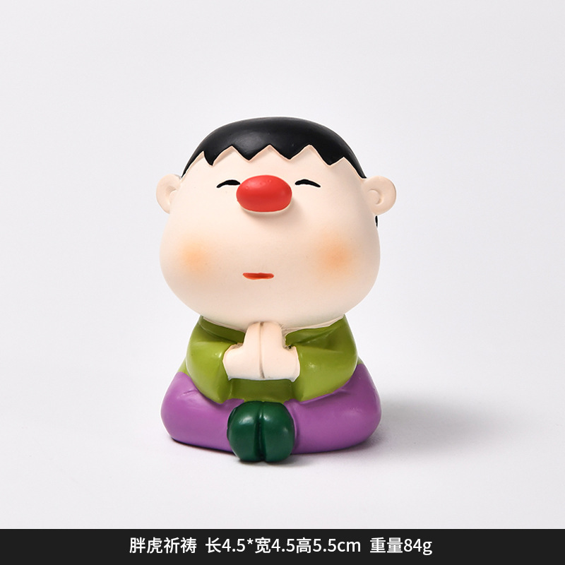 DY2273-6 Fat Tiger Praying Desktop Ornament