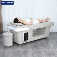 Lit de shampooing de luxe pour spa capillaire japonais avec machine à cascade pour le cuir chevelu, mobilier de salon de beauté, massage de spa capillaire