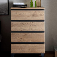Chambre à coucher en bois anti-chute 4 commode tiroir de rangement salon armoire de rangement