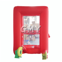 Cabine gonflable Cash Cube, machine à attraper de l'argent gonflable pour la publicité commerciale, la promotion d'événements
