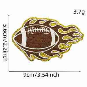 Parches Bordados con Purpurina de Fútbol Americano para Planchar, para Mamá de Jugador de Fútbol - Product Image 3