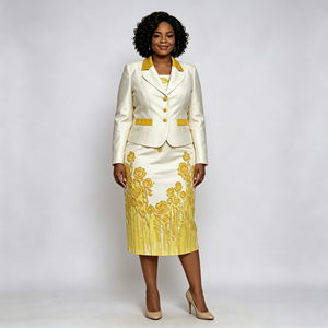 Ropa al por mayor para la madre de la novia con chaqueta, trajes formales de talla grande para mujer, conjuntos para iglesia - Product Image 2