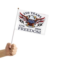 Drapeau américain personnalisé 250e anniversaire, 14x21cm, pour la fête du 4 juillet, aigle de la liberté, décoration, directement de l'usine