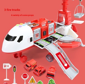 Nouveau Style garçons Intelligence voiture modèle 3 à 6 ans cadeau d'anniversaire transformé scène de stockage grand <span class=keywords><strong>avion</strong></span> enfants <span class=keywords><strong>jouet</strong></span> piste - Product Image 5