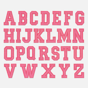 Patchs brodés en chenille autocollants à <span class=keywords><strong>coudre</strong></span> ou à coller, 26 lettres de l'alphabet, pour vêtements, vente en gros - Product Image 4