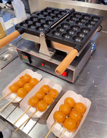 Acier inoxydable 3 boules brochette gaufrier Machine commerciale électrique 6 bâtonnets fromage gaufrier Machine numérique brochette Machine 220V