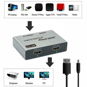 ความเร็วสูง HDMI Splitter รุ่น Hdmi2.0 1X2 Splitter 1 IN 2 OUT พอร์ตวิดีโอ2ทางสำหรับ DVD <span class=keywords><strong>PS3</strong></span> HDTV - Product Image 5