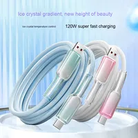 Couleur cristalline 120W câble de charge super rapide type-c 20W compatible avec le câble de charge Flash Honor