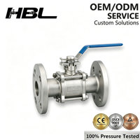 Válvula de Bola con Brida DIN 3PC Q41F-40P/R con Tratamiento Térmico FRAS y Vástago Sólido Antiesplosión