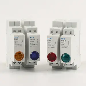 Fast Delivery Din Rail Indicator Light 230V AC/DC Modular Din Rail Lamp Indicator Light HD9 50/60Hz Single Light Dual Lamp