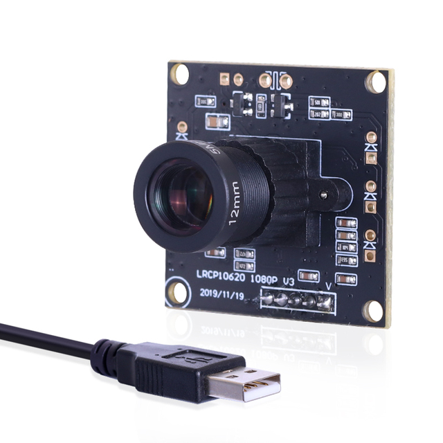 OV2710 1080P HD USB Android Camera Module 12mm 30degrees Distortionless CMOS Mini Industrial UVC Plug & Play