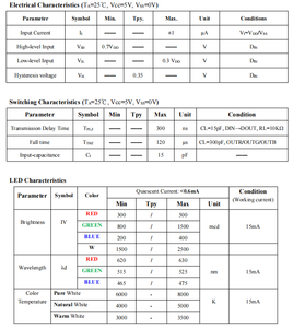 Worldsemis WS2813B-RGW 8bit 256 gris 3.3V-5.5V 16mA * 3 LED IC Pixel Led RGBW WS2813 - Product Image 5