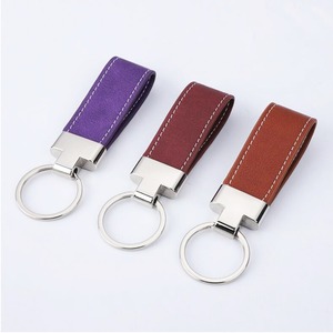 Llaveros de Cuero Ecológicos con Logotipo Personalizado en Relieve, de Aleación de Zinc, para Hombre y Mujer, en Rojo, Negro, Azul y Marrón, al por Mayor - Product Image 3
