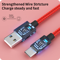 Precio de fábrica Nylon trenzado USB2.0 Tipo C Cable de datos de carga rápida para teléfonos Android