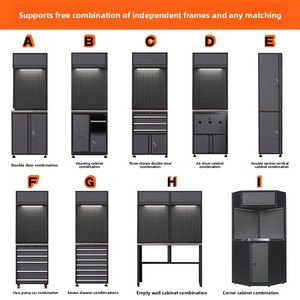 Armoires d'atelier modulaires robustes personnalisables à 12 tiroirs, sur roulettes, étanches, en acier, antivol et résistantes à la rouille pour le rangement d'outils - Product Image 6