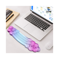 Tapis de souris de jeu en silicone gel transparent couleur unie personnalisé avec repose-poignet et design antidérapant pour usage bureau et domicile – En stock