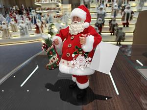 ديكورات عيد الميلاد يدوية الصنع كلاسيكية بطول 11 بوصة على شكل بابا نويل وندف ثلج، جوارب عيد الميلاد، هدايا عيد الميلاد، صديقة للبيئة، غير سامة، قابلة لإعادة الاستخدام - Product Image 4