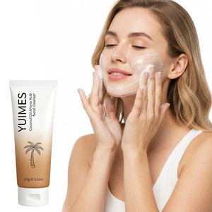 Crème nettoyante visage à l'acide aminé et à l'huile de coco ODM avec glutamate de cocyle disodique, contrôle du sébum et nettoyage en profondeur pour les peaux grasses 100g - Product Image 3