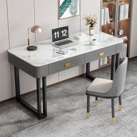 Escritorio de oficina de vidrio templado ergonómico moderno para uso ejecutivo en el hogar y el apartamento