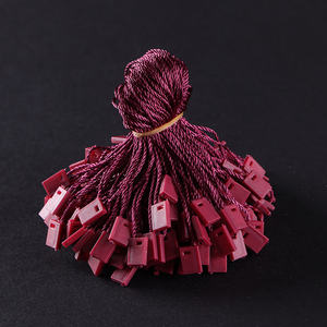 เชือกเสื้อผ้าสีสันสดใสยาว16ซม. เชือกคอตตอนแขวนฉลากได้1000ชิ้นต่อแพ็ก - Product Image 1