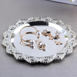 25 كعكة الفضة المطلية بالذهب ، طبق معدني لتزيين غرفة المعيشة الحديثة ، طبق الفنادق لحفلات الزفاف وحفلات الشاي بعد الظهر - Product Image 3