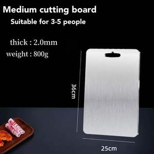 Planche à découper multifonction épaisse pour aliments, viande, fromage, en acier inoxydable 304, pour la cuisine - Product Image 6