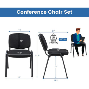 Silla Apilable Sin Brazos para <span class=keywords><strong>Conferencias</strong></span>, Reuniones, Personal <span class=keywords><strong>de</strong></span> Prensa, con Estructura <span class=keywords><strong>de</strong></span> Hierro, para Iglesias, Visitantes, Salas <span class=keywords><strong>de</strong></span> Recepción, Capacitación y Oficinas - Product Image 2