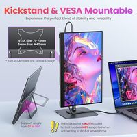 Moniteur de voyage 15,6 pouces FHD 90% SRGB 60Hz HDR HDMI USB-C pour ordinateur portable MacBook PC Surface PS5 Xbox, écran externe