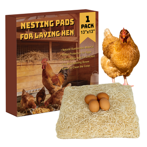 Almohadillas de Fibra de Madera Natural para Nidos de Gallinas, 13"x13", 1 Paquete – Forros para Cajas de Nido para Gallinas Ponedoras, Protección de Huevos - Product Image 1