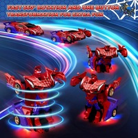 Voitures télécommandées Transform Rc Cars 2.4Ghz, échelle 1:18, robot à déformation à un bouton, rotation à 360° °   Jouets de voiture rotatifs pour garçons