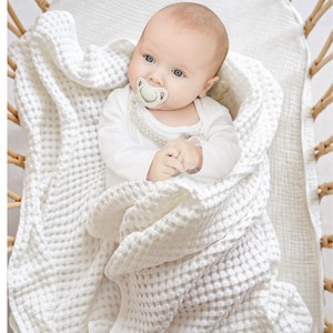 <span class=keywords><strong>Couverture</strong></span> matelassée multifonctionnelle en coton doux pour bébé, épaisse, anti-coup de pied, style gaufré - Product Image 1