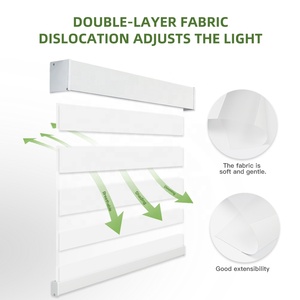 Alta calidad Corea doble ventana inteligente motorizado Combi Wifi automático eléctrico sombra Blackout <span class=keywords><strong>Drive</strong></span> motorizado cebra persianas enrollables - Product Image 5