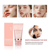 Offre Spéciale Masque Facial au Collagène Crème Visage Nuit Enveloppant Masque Hydrolysé Pelliculable Hydratant Gelée Soin Peau Cosmétique Collagène