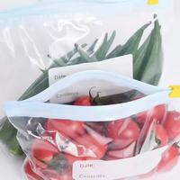 Sachet Doypack PE Recyclable Anti-humidité avec Fermeture Zip Coulissante, Réutilisable et Jetable, pour Stockage Alimentaire (Produits de la Mer), Imprimé en Sérigraphie