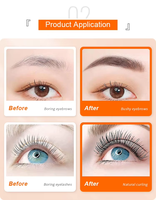 Kit de teinture liquide hybride longue tenue et waterproof pour sourcils, sans henné, tube de teinture pour cils et sourcils, rehausseurs de sourcils