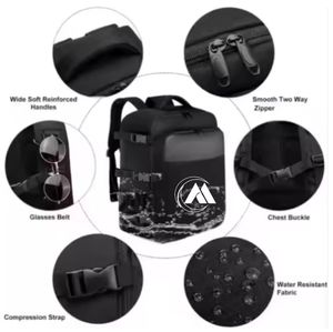 Ryanair Cabin Flight Bag Mochila antirrobo de moda Cremallera Impermeable Oxford Equipaje de viaje Bandolera <span class=keywords><strong>40x20x25</strong></span> Carry - Product Image 2