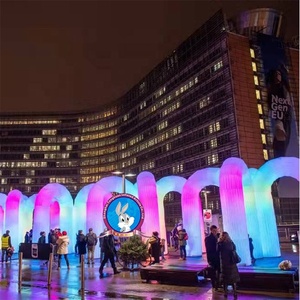 Tunnel lumineux gonflable avec logo personnalisé, arche pour Noë<span class=keywords><strong>l</strong></span>, carnaval, promotions <span class=keywords><strong>de</strong></span> marque, publicité extérieure - Product Image 1