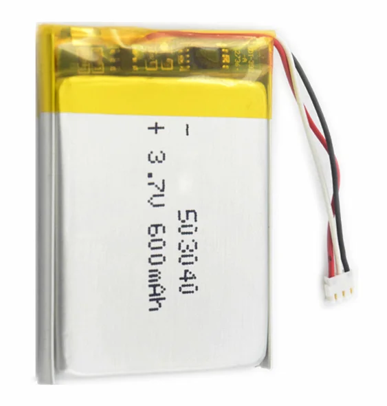 Customized Rechargeable 3.7V Lithium Battery 503040 Lithium Polymer Battery Pouch Li-ion Battery 550mAh 600mAh for Smart Watch