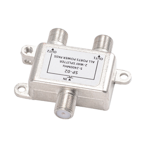 Superbat Divisor de TV de 2 vías 75 Ohm F Conector hembra para cable de satélite Sistema de TV HD <span class=keywords><strong>Antena</strong></span> Amplificador Módem de Internet - Product Image 1