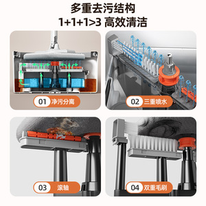 Spin <b>Mop</b> With Separation Bucket <b>Microfiber</b> Floor Cleaning Tool For Home Use - Product Image 5