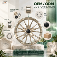 10 jantes forgées à double rayon croisé de 18 à 22 pouces, finition or champagne brossé, monobloc VIW-172 pour BMW, Audi, Mercedes-Benz