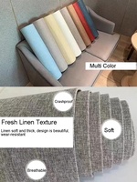 Tissu mousse texturée autres papiers peints/panneaux muraux autocollant peler et coller lin moderne imperméable chambre panneaux de revêtement mural