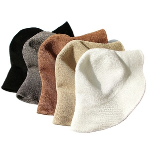 Venta al por mayor de protección solar gorra plegable de algodón de cáñamo de punto sombrero de pescador personalizado gorra de pescador - Product Image 1